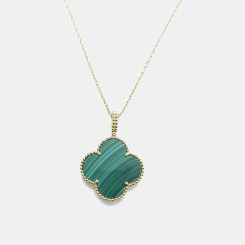 K Gold, Malachite Magic Alhambra Pendant Necklace - Van Cleef & Arpels - Modalova