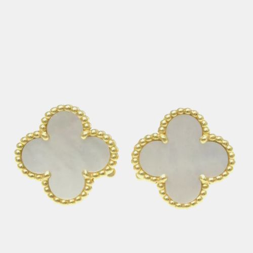 K Gold Vintage Alhambra Shell Earrings - Van Cleef & Arpels - Modalova