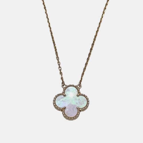 Gold Mother of Pearl Alhambra Necklace - Van Cleef & Arpels - Modalova