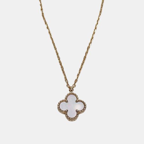 Gold Polished Mother of Pearl Sweet Alhambra Necklace - Van Cleef & Arpels - Modalova