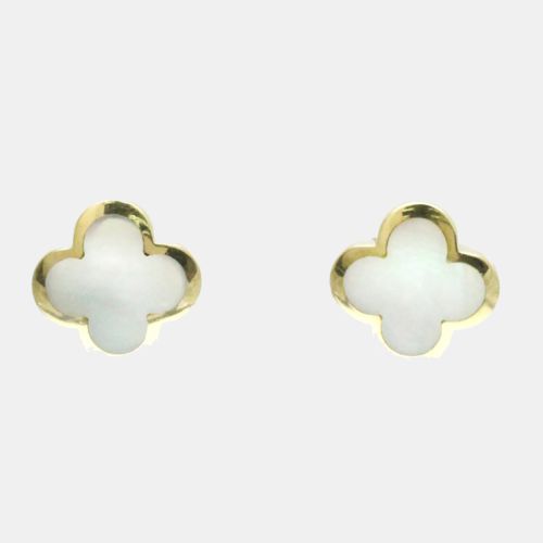 K Gold Pure Alhambra Stud Earrings - Van Cleef & Arpels - Modalova