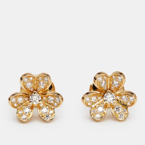 Frivole Diamond 18K Gold Mini Model Stud Earrings - Van Cleef & Arpels - Modalova