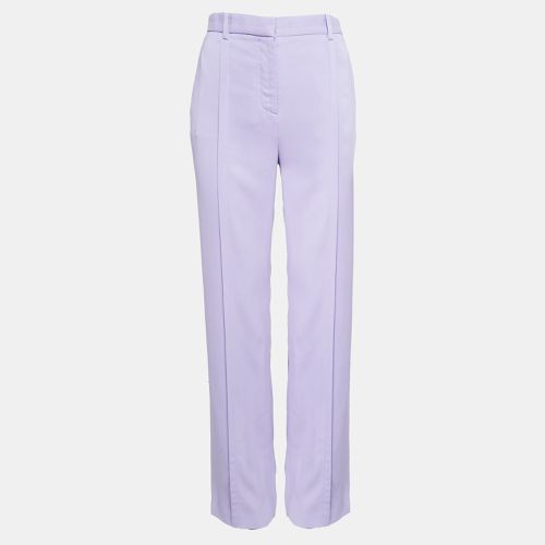 Light Crepe Pleated Straight Leg Trousers S - Versace - Modalova