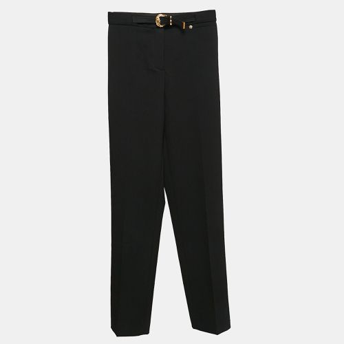 Wool Buckle Detail Trousers S - Versace - Modalova