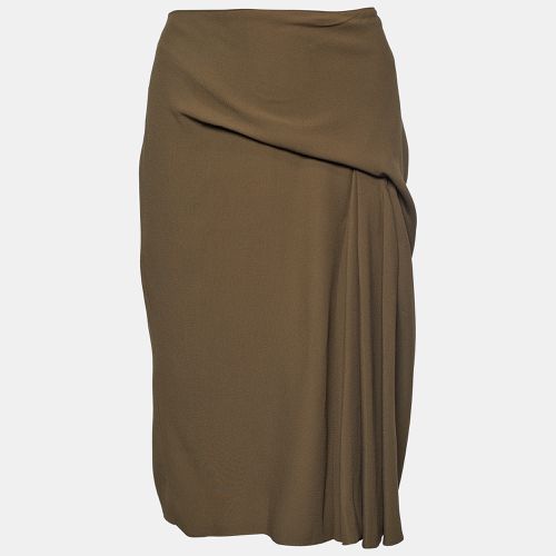 Moss Crepe Draped Knee-Length Skirt S - Versace - Modalova