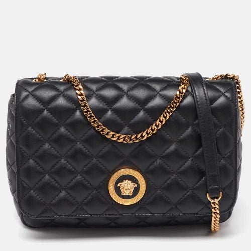 Quilted Leather Medusa Chain Shoulder Bag - Versace - Modalova