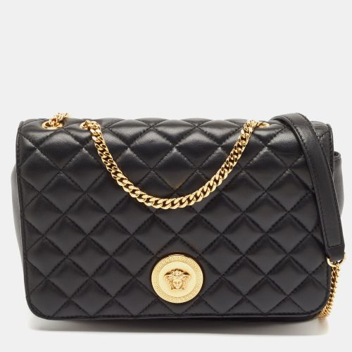 Quilted Leather La Medusa Chain Shoulder Bag - Versace - Modalova