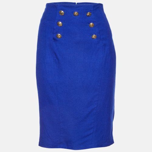 Cady Button Detail Pencil Skirt L - Versace Collection - Modalova