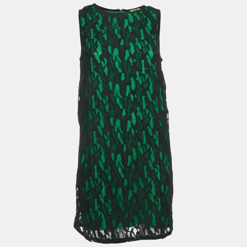 Green Lace Overlay Sleeveless Mini Dress M - Versace Jeans - Modalova