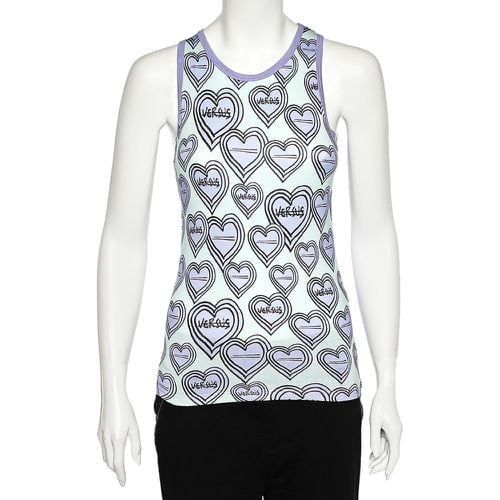 Green Heart Printed Knit Tank Top S - Versus Versace - Modalova