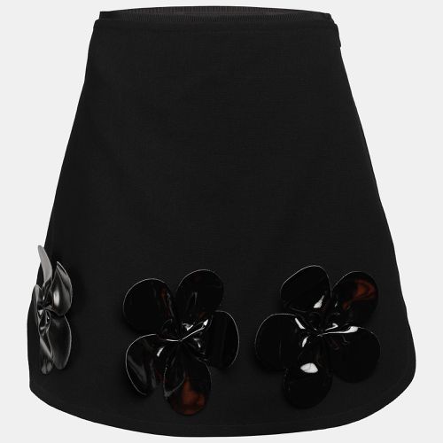 Wool Floral Detail Mini Skirt M - Victoria Beckham - Modalova