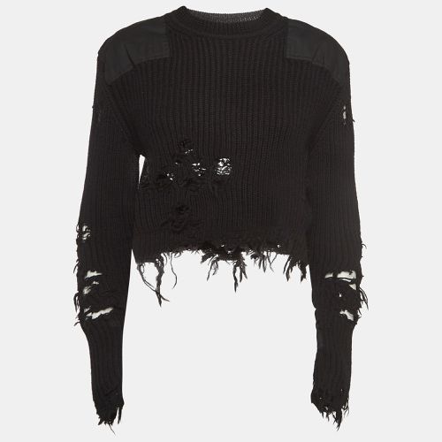 Destroyed Military Rib Wool Cropped Sweater S - Yeezy Season 3 - Modalova