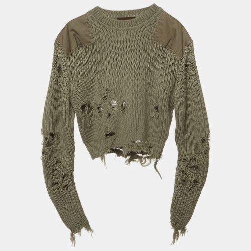 Destroyed Military Rib Wool Cropped Sweater S - Yeezy Season 3 - Modalova