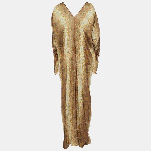 Edition Soir Snake Print Silk Maxi Dress M - Yves Saint Laurent - Modalova