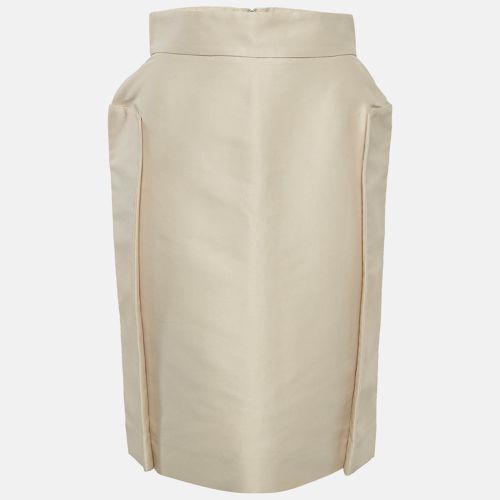 Cotton Blend Side Detail Pencil Skirt M - Yves Saint Laurent - Modalova