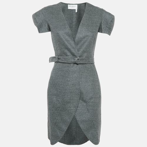 Wool Belted Mini Dress S - Yves Saint Laurent - Modalova