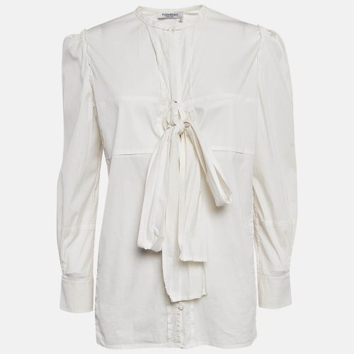 Paris Off- Cotton Stretch Tie-Up Blouse L - Yves Saint Laurent - Modalova