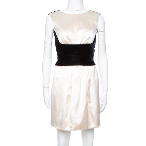 Silk Velvet Trim Sleeveless Dress S - Yves Saint Laurent - Modalova