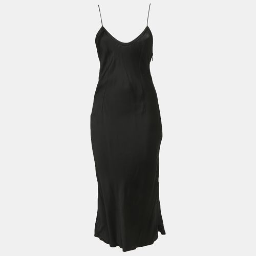 Crepe V-Neck Strappy Maxi Dress S - Yves Saint Laurent - Modalova