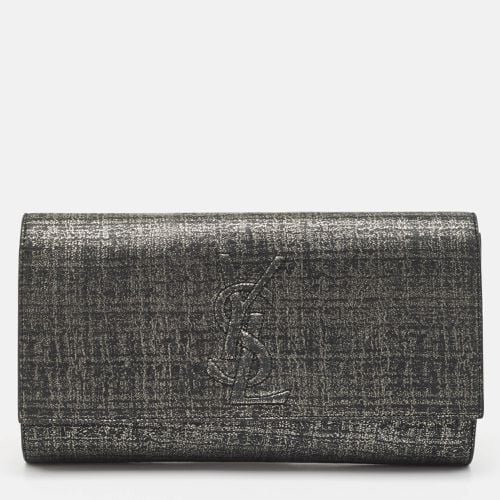 Silver Shimmer Fabric Belle De Jour Clutch - Yves Saint Laurent - Modalova