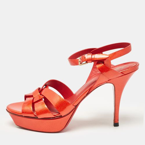 Patent Leather Tribute Sandals Size 39 - Yves Saint Laurent - Modalova