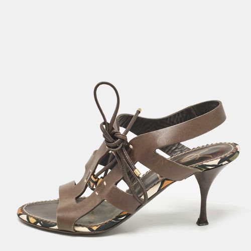 Leather Lace Up Sandals Size 38.5 - Yves Saint Laurent - Modalova