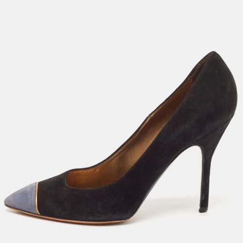 Suede Cap Toe Pointed Toe Pumps Size 38.5 - Yves Saint Laurent - Modalova