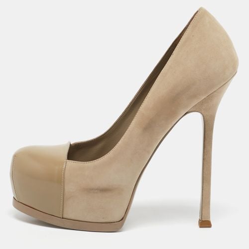 Suede and Leather Tribtoo Pumps Size 39 - Yves Saint Laurent - Modalova