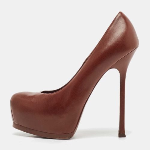 Leather Tribtoo Platform Pumps Size 38 - Yves Saint Laurent - Modalova