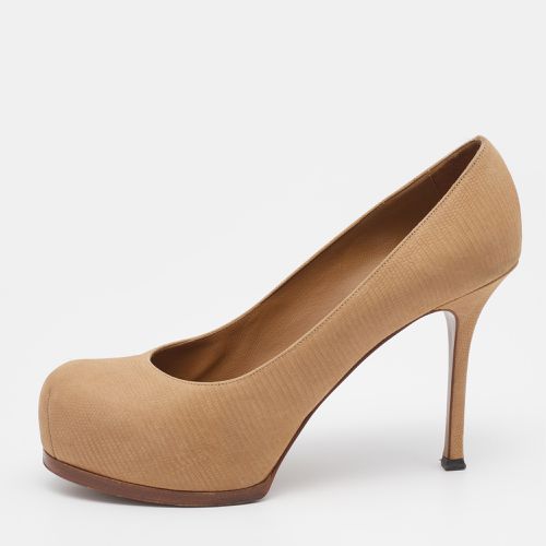 Leather Tribtoo Platform Pumps Size 39.5 - Yves Saint Laurent - Modalova