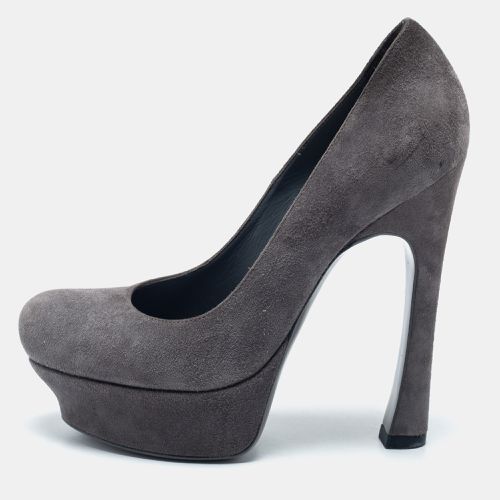 Suede Palais Platform Pumps Size 35 - Yves Saint Laurent - Modalova