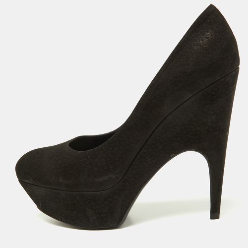 Textured Suede Platform Pumps Size 40 - Yves Saint Laurent - Modalova