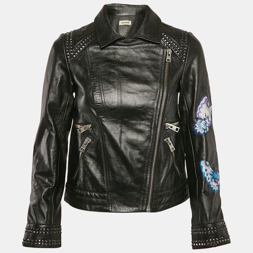 Painted Leather Kawai Biker Jacket XS - Zadig & Voltaire - Modalova