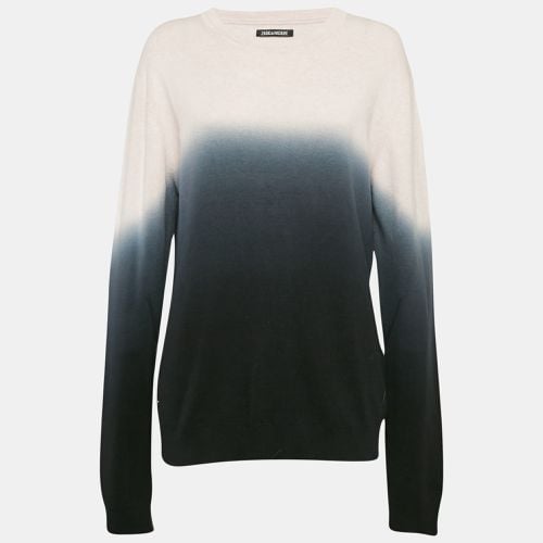 Ombre /Black Cotton Knit Full Sleeve Kennedy Sweater L - Zadig & Voltaire - Modalova