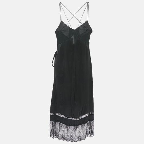 Lace Trim and Silk Midi Slip Dress M - Zadig & Voltaire - Modalova