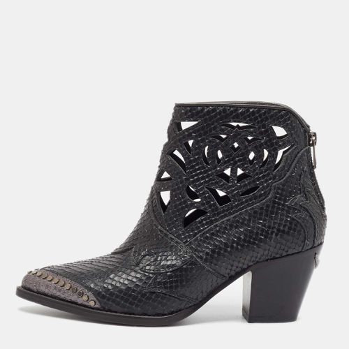 Embossed Snakeskin Cara Cut Ankle Boots Size 37 - Zadig & Voltaire - Modalova