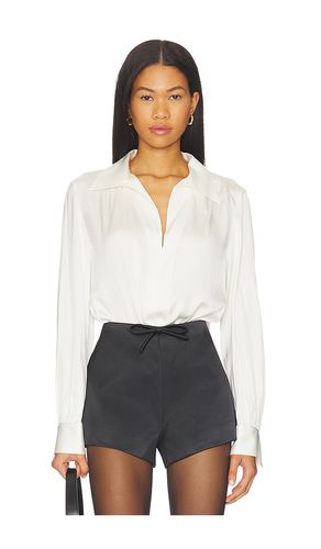 Blusa fruncida colocada en color ivory talla M (también en S) - Vince - Modalova