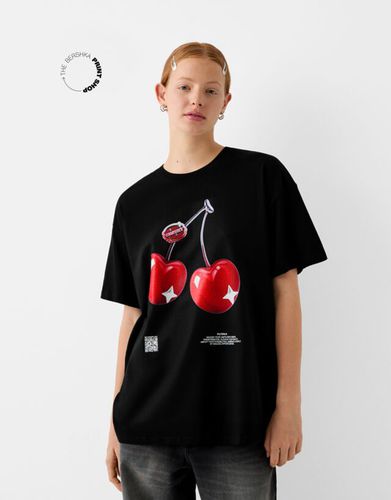 Camiseta Wearable Art Oversize Fit Print Mujer Xl - Bershka - Modalova