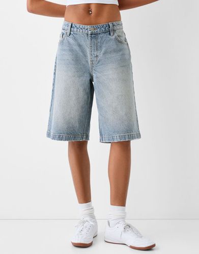 Bermuda Denim Baggy Mujer 42 - Bershka - Modalova