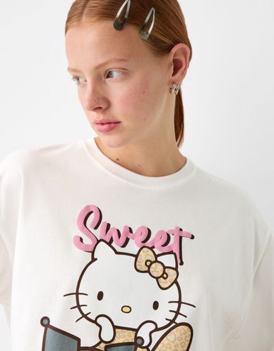 Camiseta Hello Kitty & My Melody Manga Corta Oversize Bskteen M - Bershka - Modalova