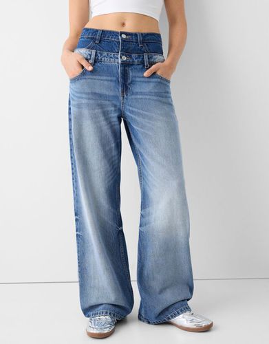 Jeans Baggy Doble Cintura Mujer 32 - Bershka - Modalova