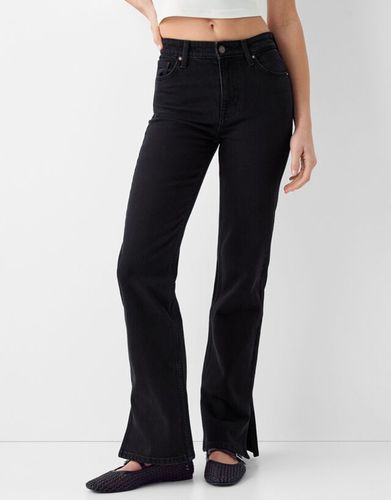 Jeans Flare Confort Abertura Lateral Mujer 42 - Bershka - Modalova