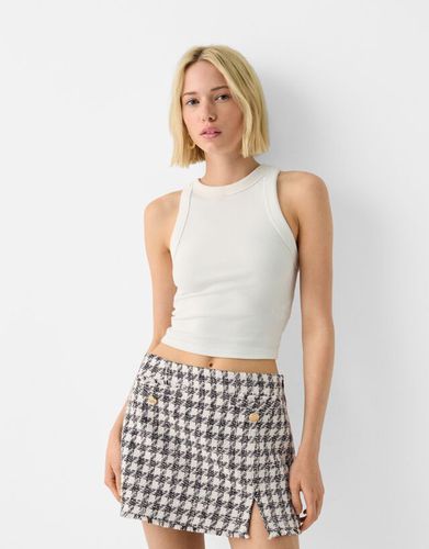 Falda Mini Estructura Mujer S - Bershka - Modalova