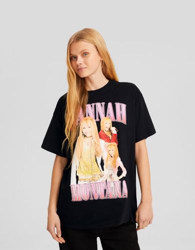 Camiseta Hannah Montana Manga Corta Oversize Print Mujer 10-12 - Bershka - Modalova