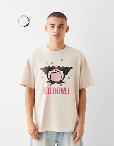 Camiseta Kuromi Manga Corta Boxy Hombre M - Bershka - Modalova