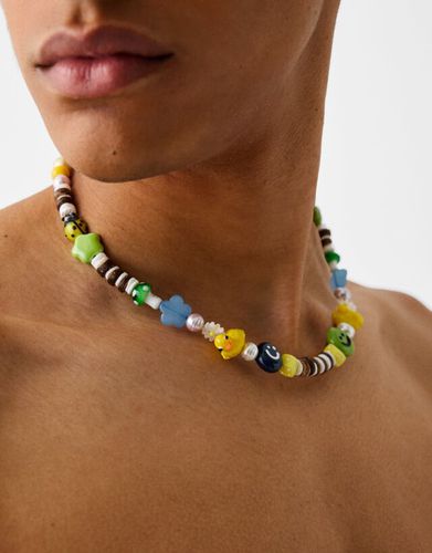 Collar Abalorios Cerámica Multicolor Hombre - Bershka - Modalova