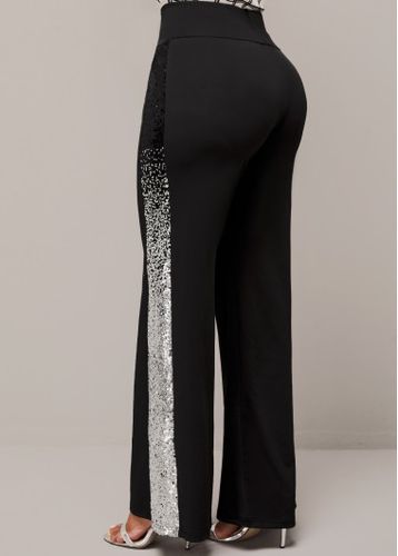 Sequin Black Ombre High Waisted Pants - unsigned - Modalova