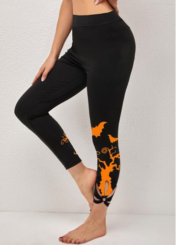 Orange Halloween Print High Waisted Legging - unsigned - Modalova