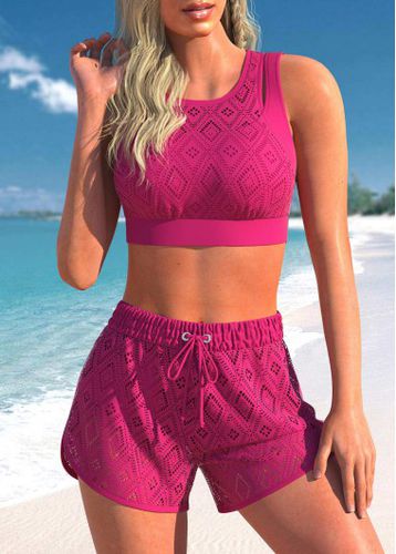 Lace High Waisted Hot Pink Bikini Set - unsigned - Modalova