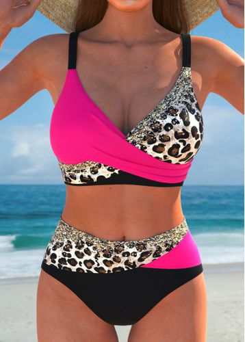 Surplice Leopard Hot Pink Bikini Set - unsigned - Modalova